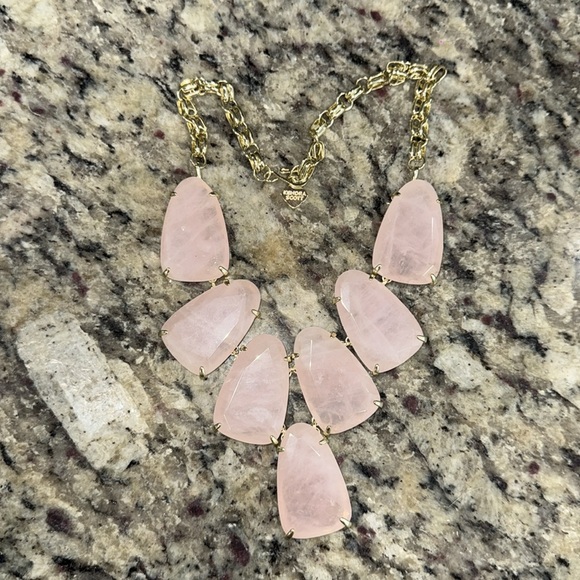 Kendra Scott Elegant Pink and Gold Necklace - Picture 3 of 4